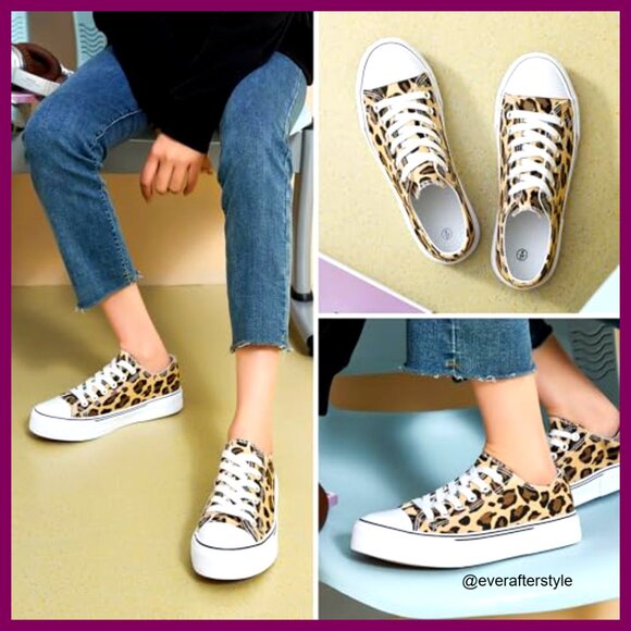 Classic Canvas Sneakers Low Top Slip On Casual Tennis Shoes Women's Fashion - Picture 2 of 7